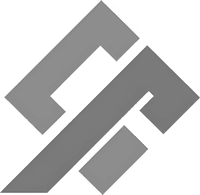 Минималистичный абстрактный логотип компании Транспоком Логистика в серых тонах на белом фоне